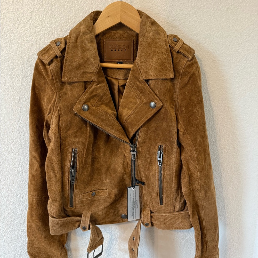 BLANKNYC
Suede Moto Jacket color Alder Size XS NWT